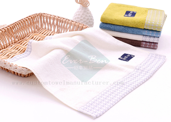 China Custom patterned best face towel Factory Bamboo Luxury Bathroom Towels Supplier